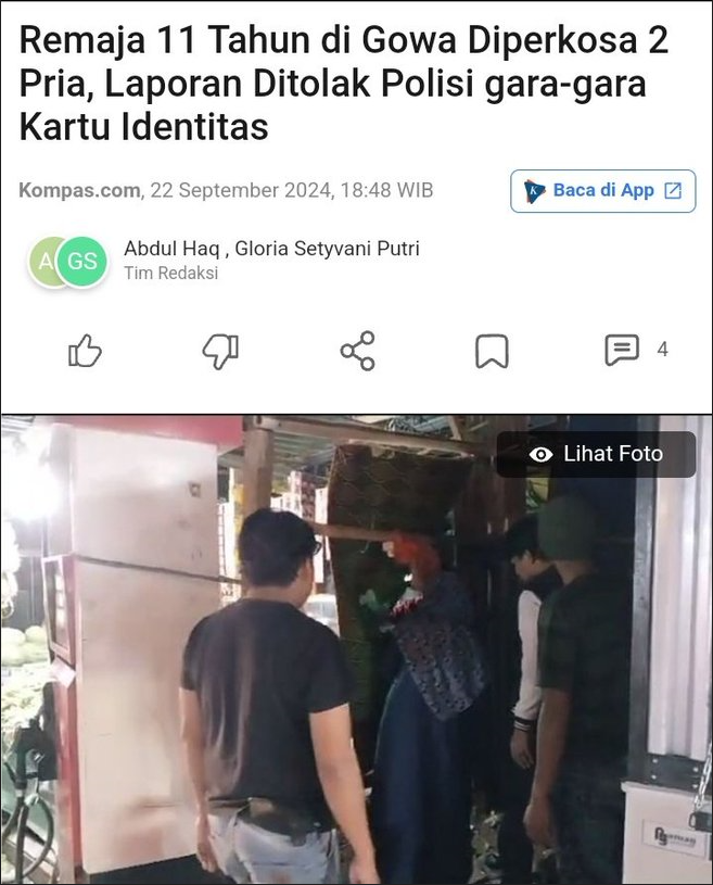 Remaja Diprkaos Dua Pria Laporan Ditolak Karena Kartu Identitas